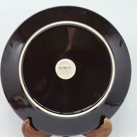 Pier 1 Red Scroll 10 3/4" Dinner Plate       2012-2016 - Picture 3 of 7